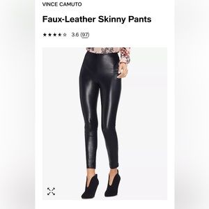 Vince Camuto Faux Leather Skinny Pants